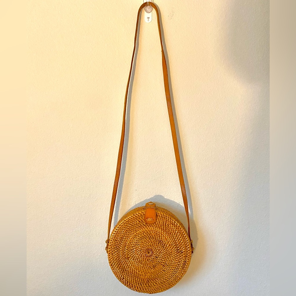 Never used handmade rattan bag